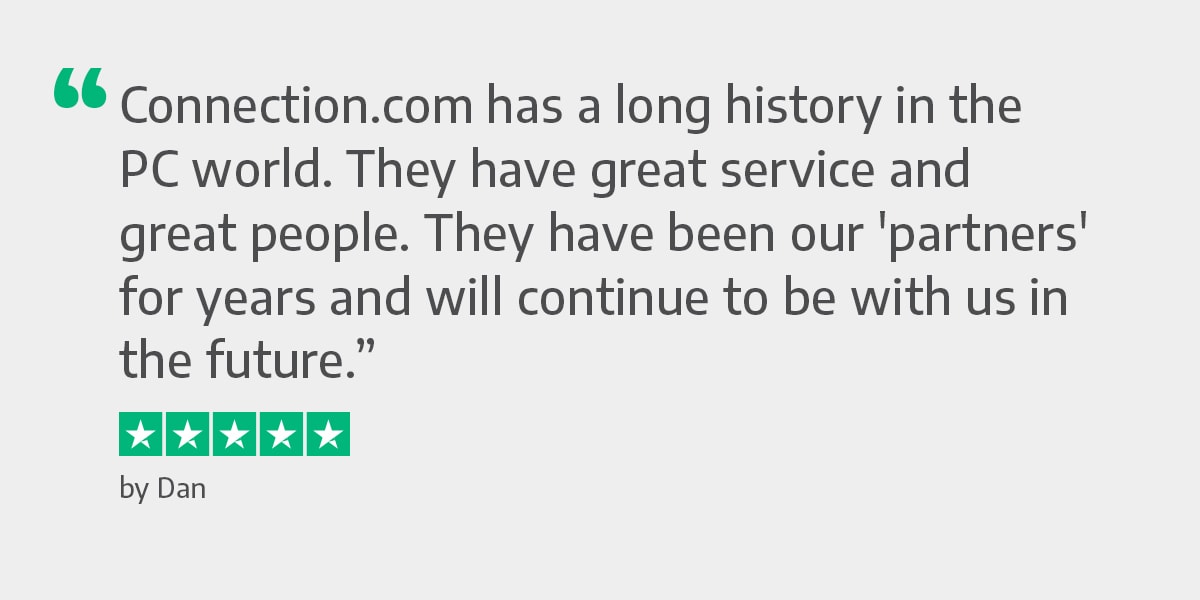 Connection.com has a long history in the PC world. They have great service and great people. They have been our 'partners' for years and will continue to be with us in the future."