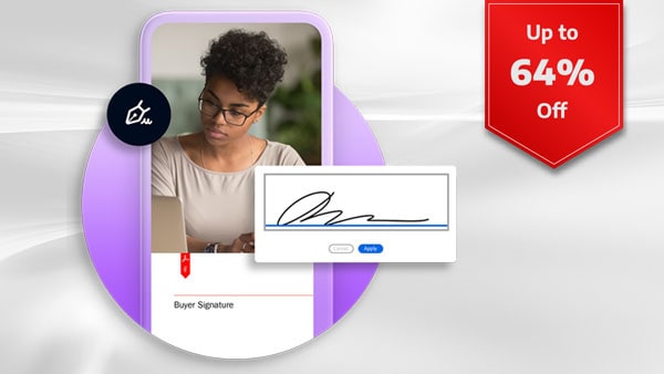 Get Adobe Sign at Up to 64% Off