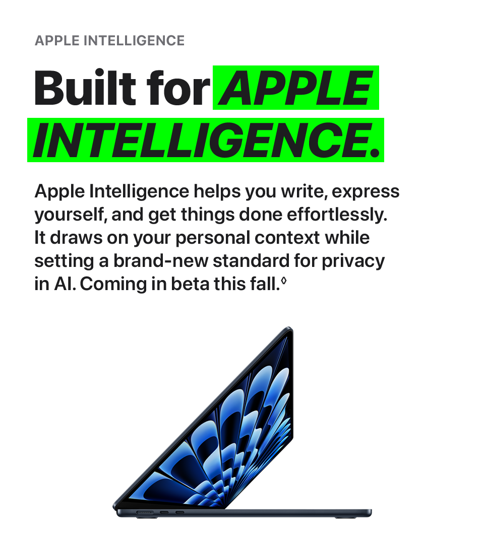 Built for Apple intelligence