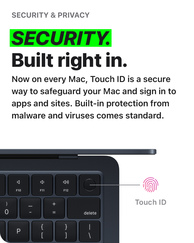 Security. Built right in.